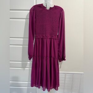 HYFVE Long-Sleeve Midi Dress NWT Sz M Stretch Tiered Lined OOTD TikTok Cocktail